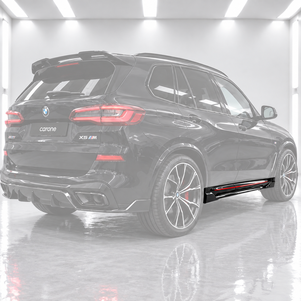 EXTENSIÓN DE FALDÓN LATERAL NEGRO BRILLANTE ESTILO F95 MP BMW G05 X5 M 2019-2026