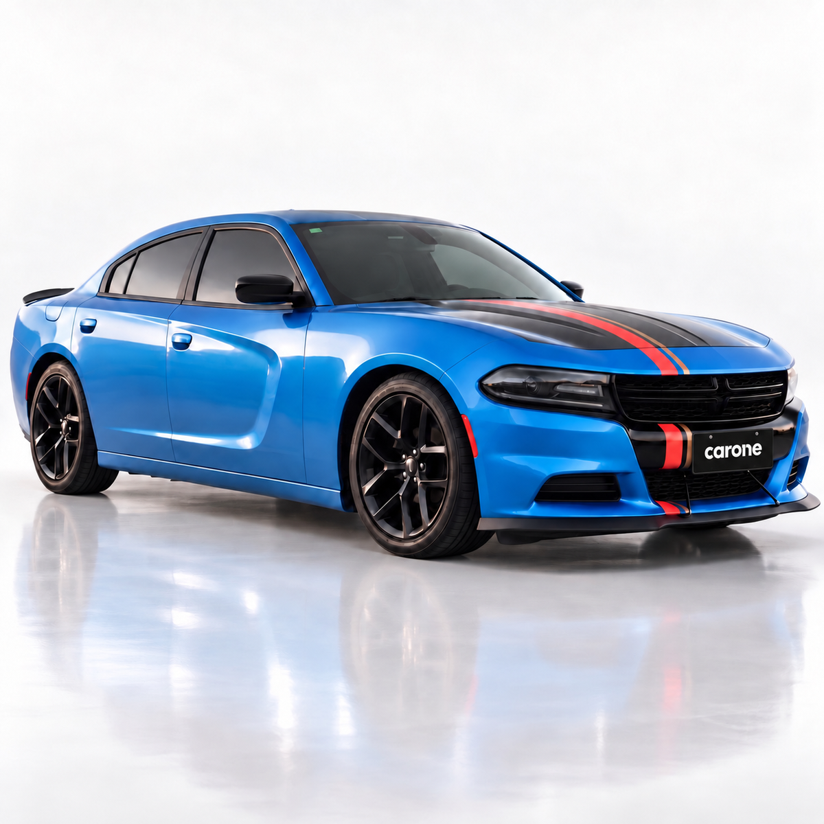 DODGE R/T SXT GT 2015-23 ESTILO PARACHOQUES DELANTERO LABIO + VARILLA DIVISIÓN NEGRA