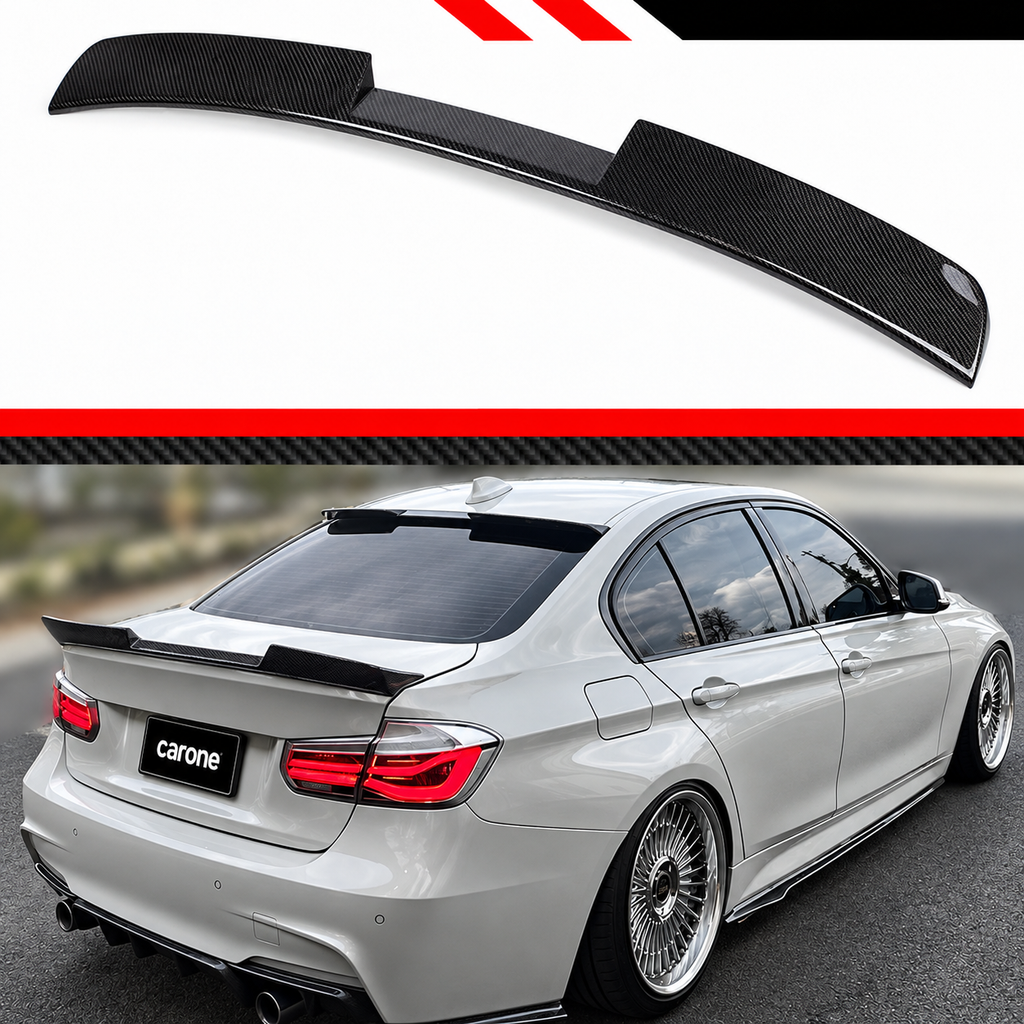 PARA BMW F80 M3 F30 328i V3 ALERÓN TECHO VENTANA TRASERA FIBRA CARBONO HIGH KICK 14-19