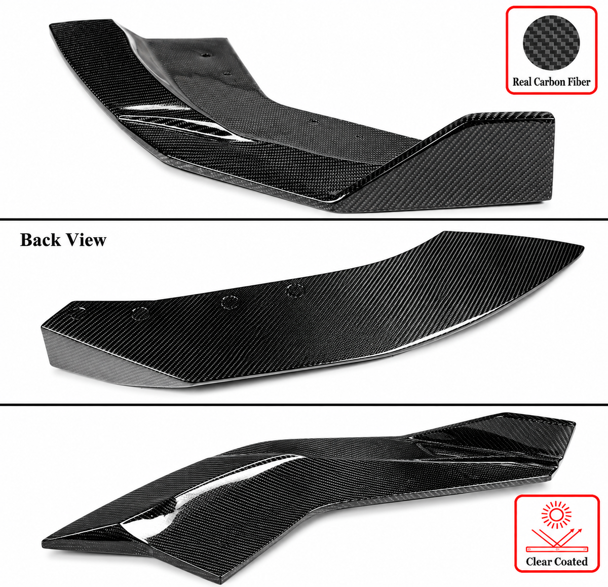 LABIO DE PARACHOQUES DELANTERO DE FIBRA DE CARBONO REAL ESTILO LCI CTM V 23-26 BMW M340I 330I G20