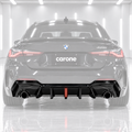 PARA 21-26 BMW G22 G23 SERIE 4 LENTE DE HUMO LED ALETA DE TIBURÓN BRILLO NEGRO DIFUSOR TRASERO