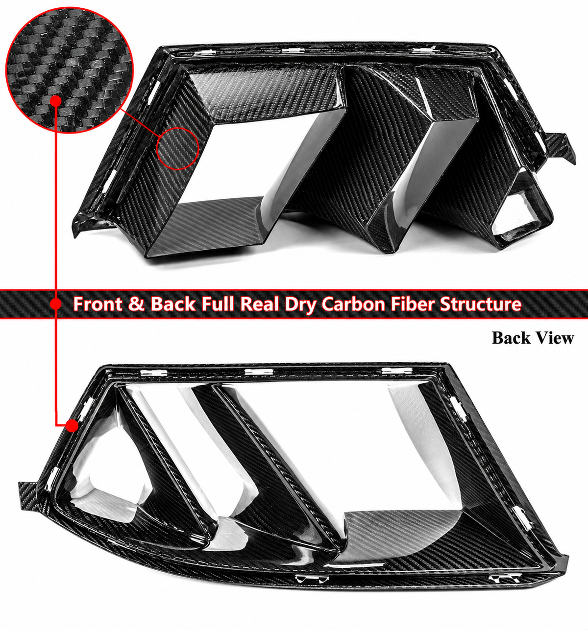 PARA BMW G80 G82 M3 M4 FIBRA CARBONO SECO V2 PARACHOQUES AIRE CONDUCTO VENTILACIÓN REPUESTO 21-26