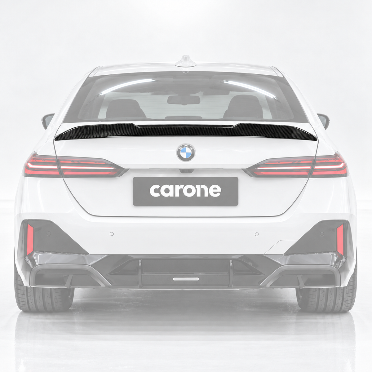 ALERÓN DE MALETERO DE FIBRA DE CARBONO HIGHKICK ESTILO PSM PARA BMW G60 530I I5 G90 M5 2024-25