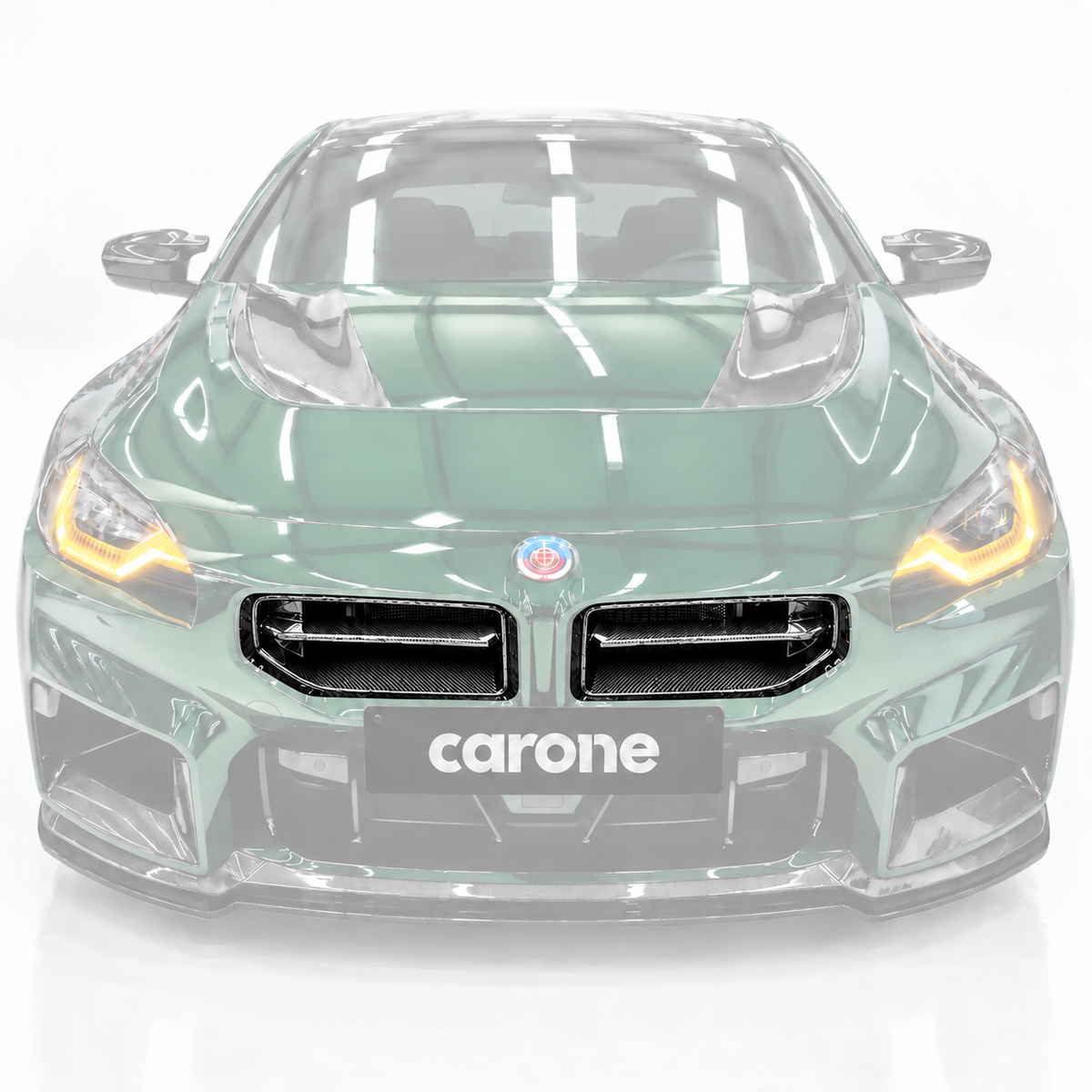 BMW G87 M2 MP ESTILO FIBRA CARBONO SECA NARIZ DELANTERA RIÑÓN PARRILLA 2023-26