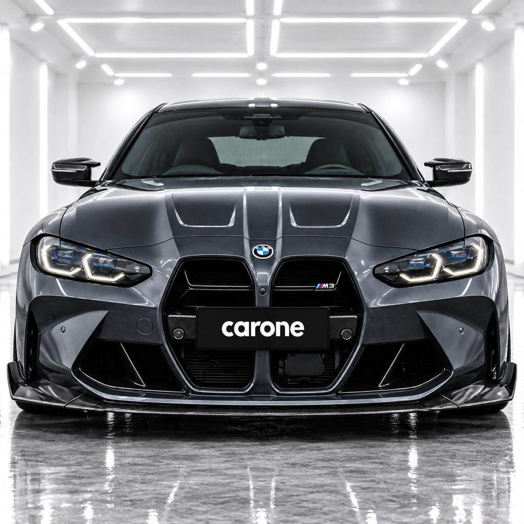 LABIO DE PARACHOQUES DELANTERO DE FIBRA DE CARBONO REAL ESTILO CSL BMW G80 M3 G82 G83 M4 2021-2026