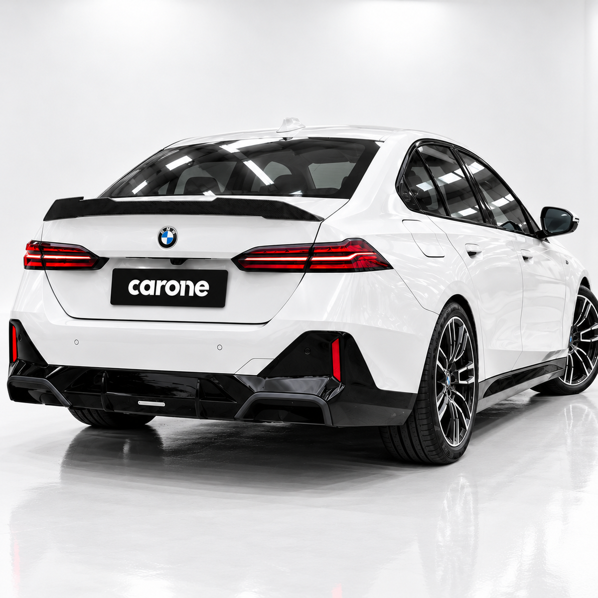 ALERÓN DE MALETERO DE FIBRA DE CARBONO HIGHKICK ESTILO PSM PARA BMW G60 530I I5 G90 M5 2024-25