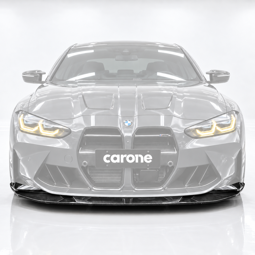 Divisor de parachoques delantero de fibra de carbono estilo MHC para BMW G80 M3 G82 G83 M4 2021-2026