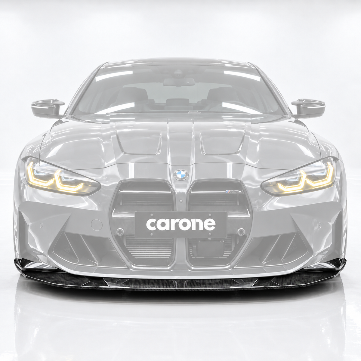 Divisor de parachoques delantero de fibra de carbono estilo MHC para BMW G80 M3 G82 G83 M4 2021-2026