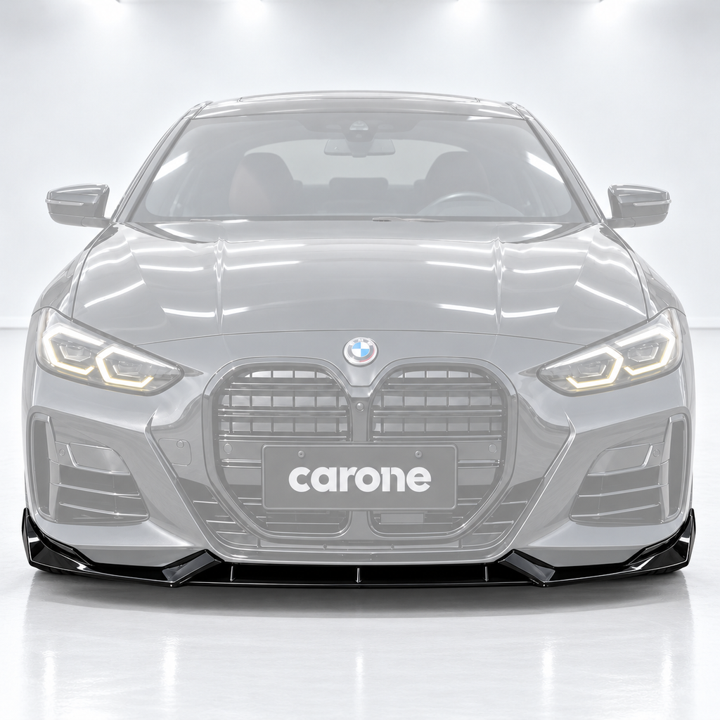 DIVISOR DE LABIOS DE PARACHOQUES DELANTERO NEGRO BRILLANTE PARA BMW G22 G23 430I M440I 21-26
