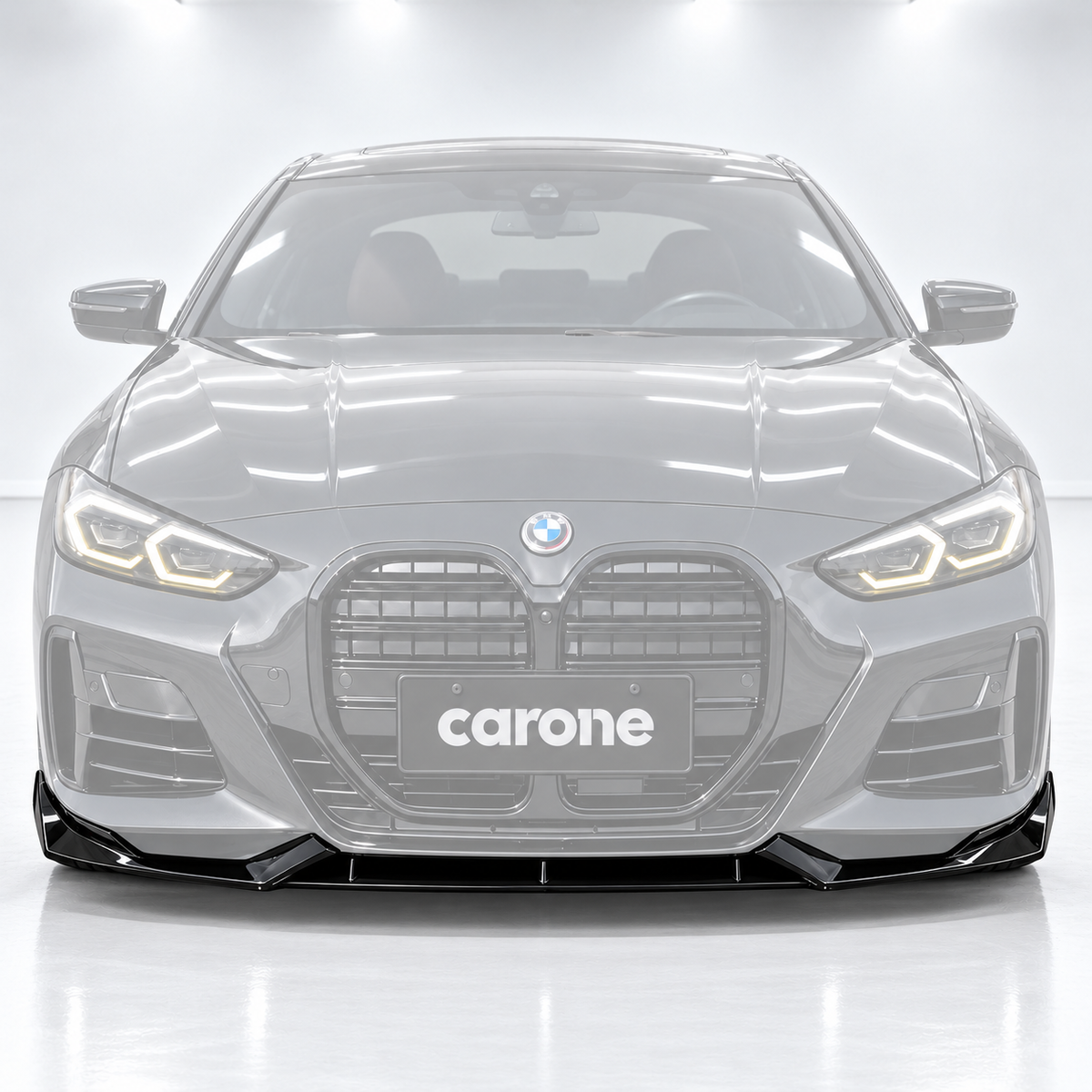 DIVISOR DE LABIOS DE PARACHOQUES DELANTERO NEGRO BRILLANTE PARA BMW G22 G23 430I M440I 21-26
