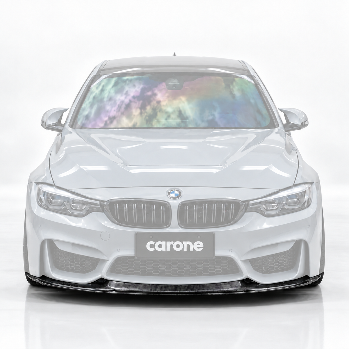 Divisor de labios de parachoques delantero estilo GTS de fibra de carbono para BMW F80 M3 F82 F83 M4 15-19