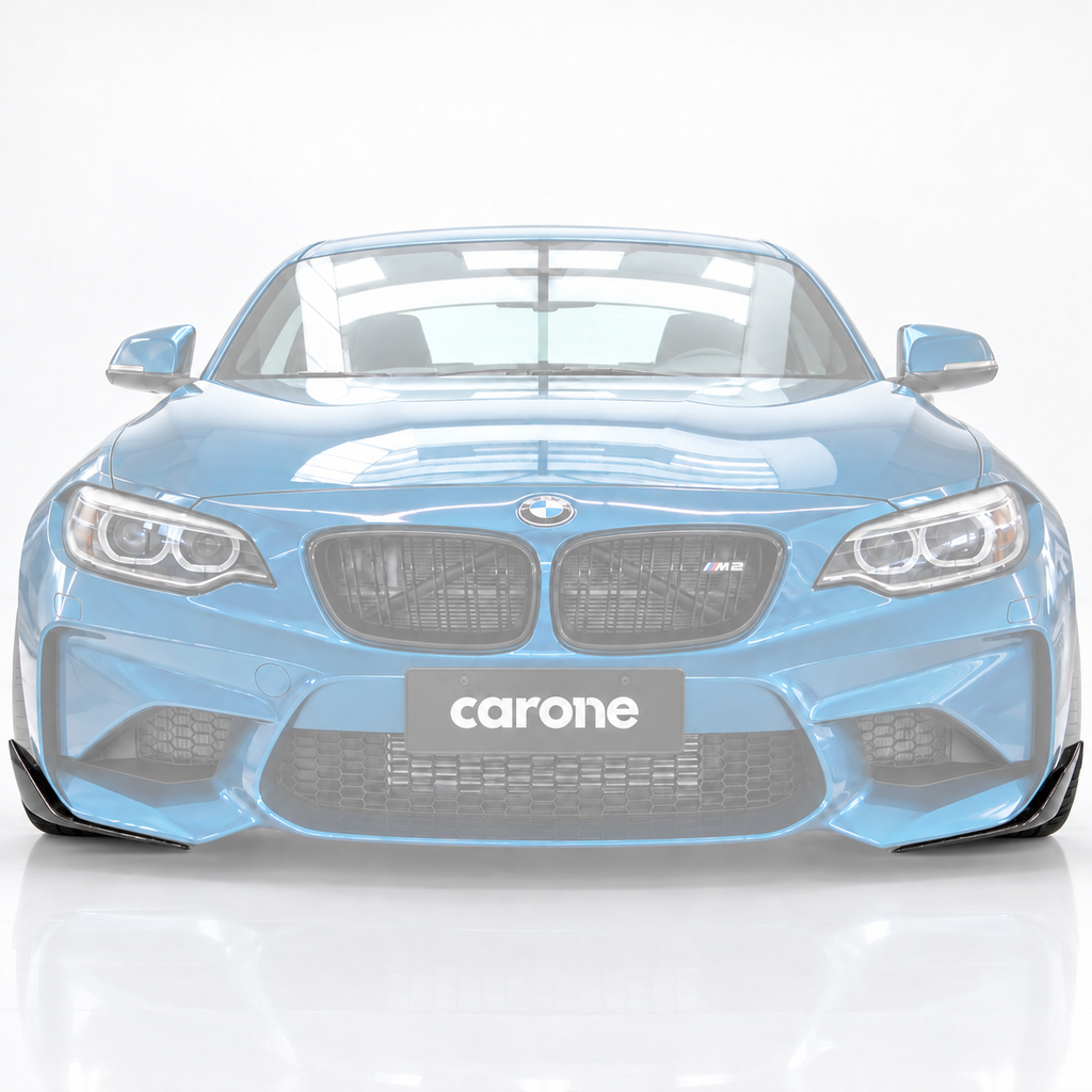 2 PIEZAS LABIO DIVISORES PARACHOQUES DELANTERO FIBRA CARBONO PARA BMW F87 M2 2016-2021