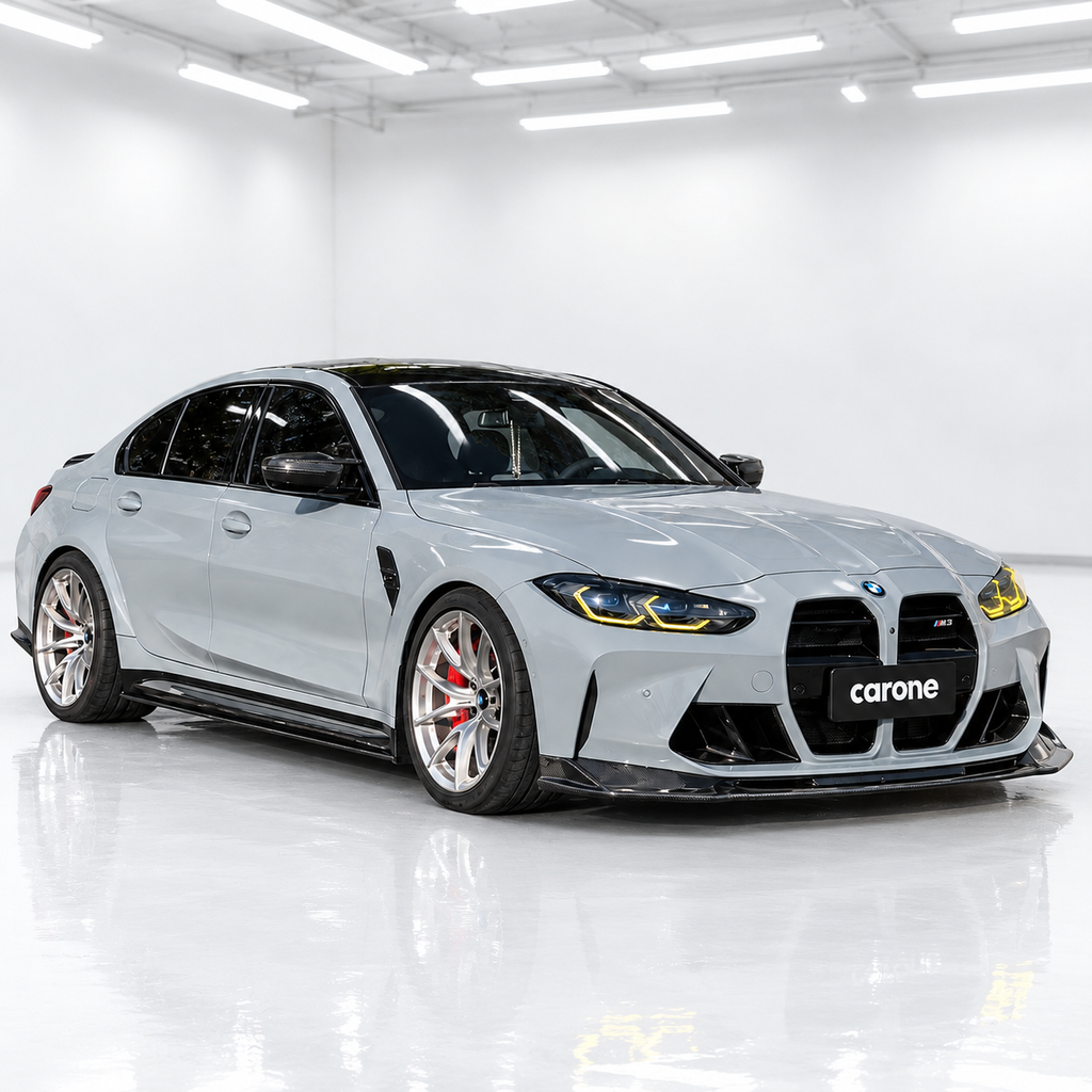 PARA BMW G80 M3 V2 2021-26 FIBRA CARBONO FALDÓN EXTENSIÓN LATERAL DIVISOR REPUESTO