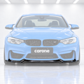 Divisor de labios de parachoques delantero de fibra de carbono estilo V para BMW F80 M3 F82 F83 M4 2015-19