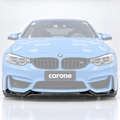 Divisor de labios de parachoques delantero estilo V2 fibra de carbono para BMW F80 M3 F82 F83 M4 15-20