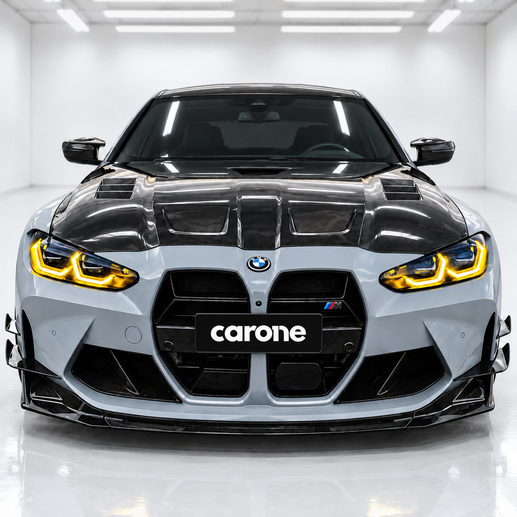PARACHOQUES DE FIBRA DE CARBONO ESTILO VS CANARD ALETAS DE ALA PARA BMW G80 M3 G82 G83 M4 21-26