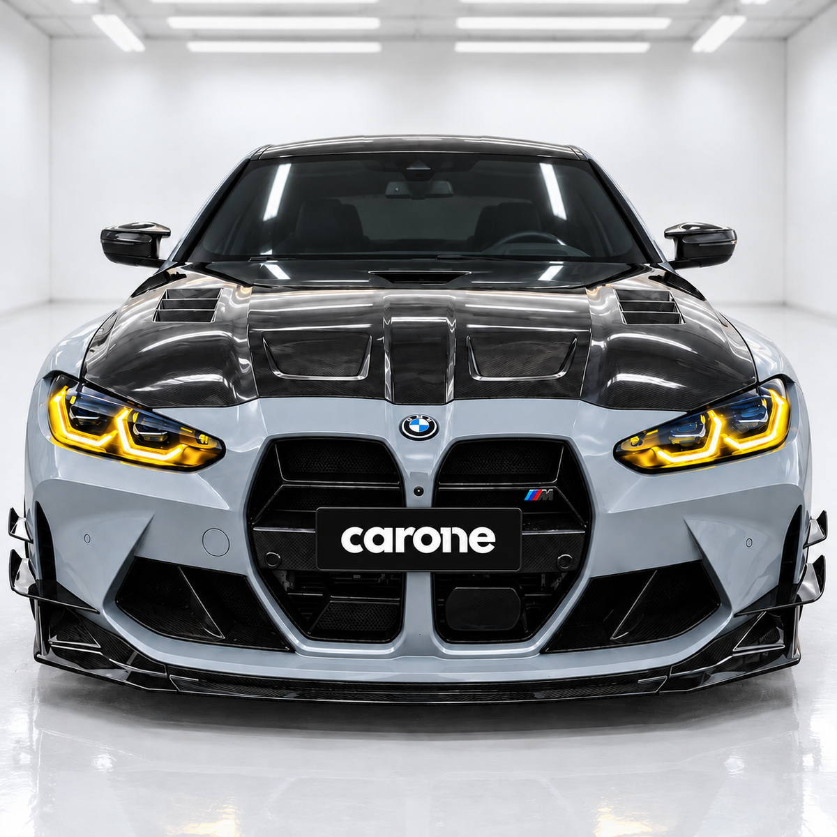 PARACHOQUES DE FIBRA DE CARBONO ESTILO VS CANARD ALETAS DE ALA PARA BMW G80 M3 G82 G83 M4 21-26