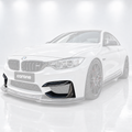 Divisor inferior delantero de fibra de carbono para BMW F8X M3 M4 15-19 + parachoques V2 colmillo superior