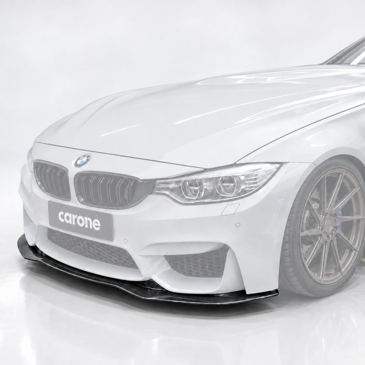Divisor de labios de parachoques delantero de fibra de carbono para BMW F80 M3 F82 F83 M4 15-20