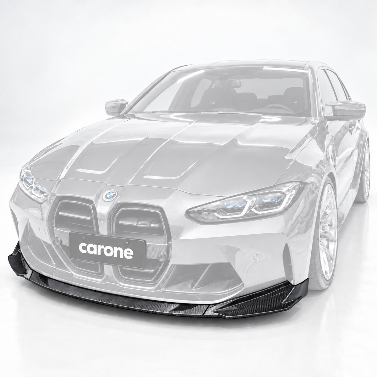 Labio de parachoques delantero de fibra de carbono real estilo V2 para BMW G80 M3 G82 G83 M4 MHC+ 21-26