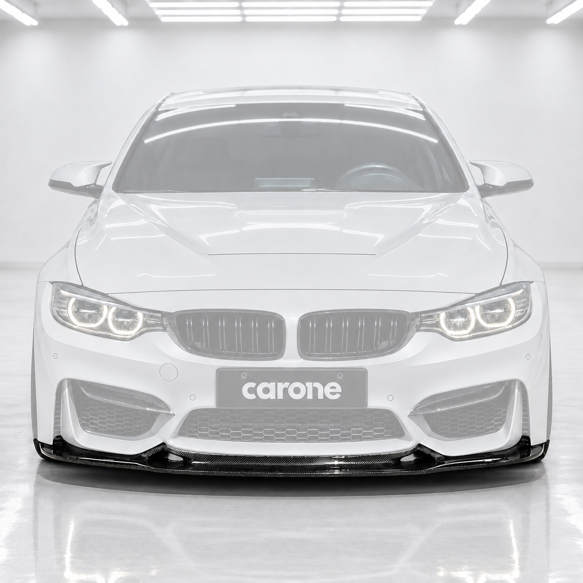 Divisor de labios de parachoques delantero de fibra de carbono para BMW F80 M3 F82 F83 M4 GT4 15-19