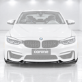 Divisor de labios de parachoques delantero estilo CS de fibra de carbono para BMW F80 M3 F82 F83 M4 15-19