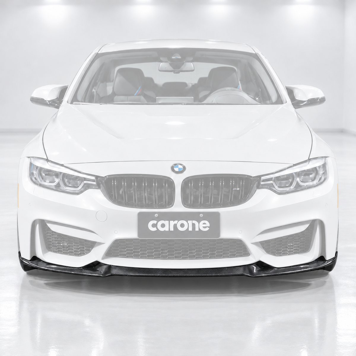 Divisor de labios de parachoques delantero estilo CS de fibra de carbono para BMW F80 M3 F82 F83 M4 15-19