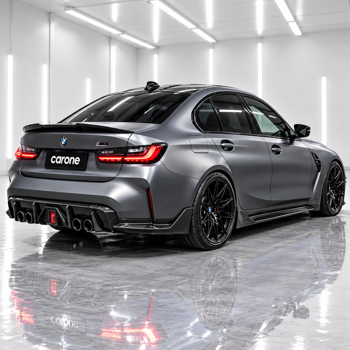 PARA BMW G80 M3 MP ESTILO FIBRA CARBONO REAL FALDÓN EXTENSIÓN LATERAL REPUESTO 21-26