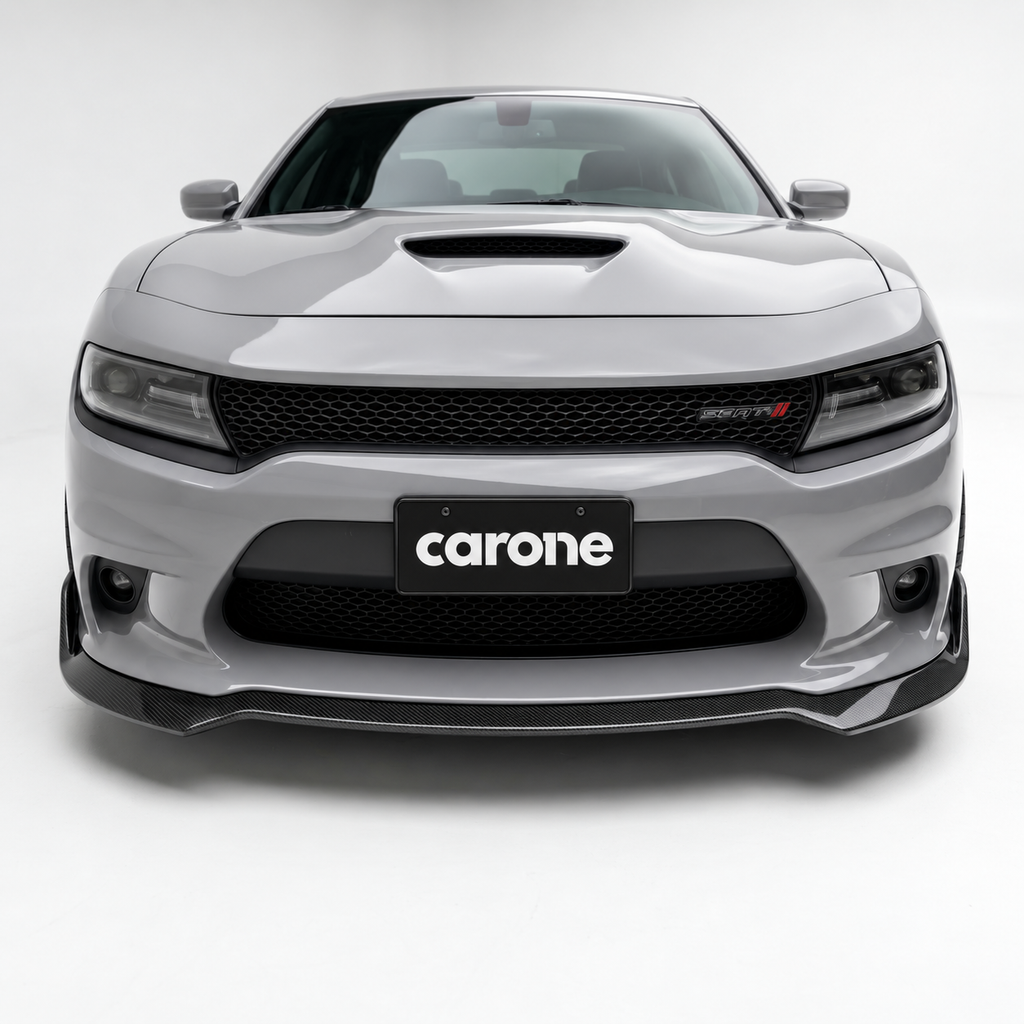 Dodge Charger SRT Scat Pack 2015-2023 Parachoques delantero negro brillante divisor de labios