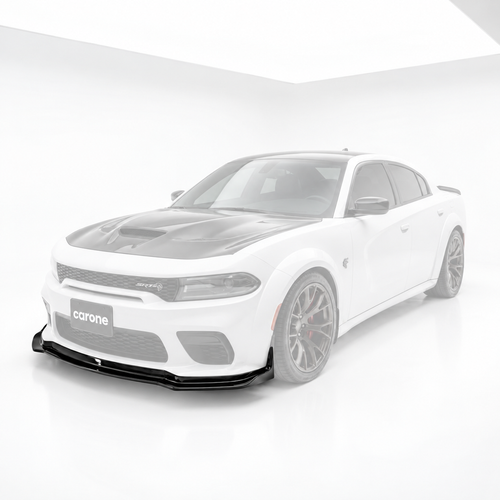 PARA DODGE CHARGER SRT 20-23 CARROCERIA WIDEBODY NEGRO BRILLANTE PARACHOQUES LABIO DELANTERO