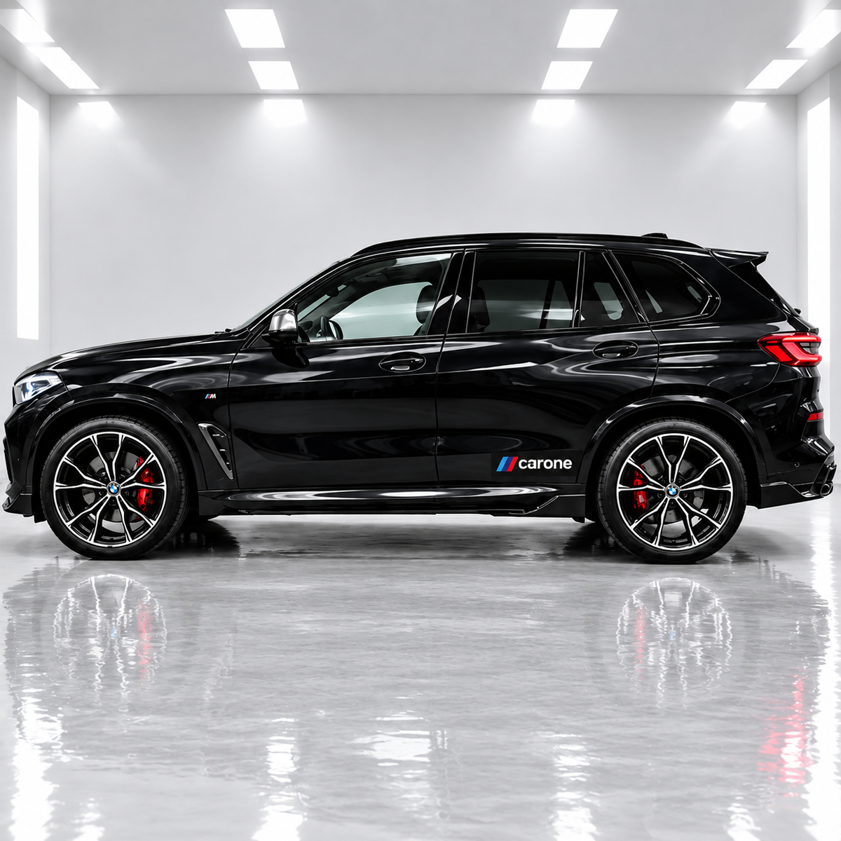 EXTENSIÓN DE FALDÓN LATERAL NEGRO BRILLANTE ESTILO F95 MP BMW G05 X5 M 2019-2026