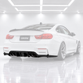 Kit difusor de parachoques trasero LED negro brillante estilo VS-T para BMW F80 M3 F82 M4 15-19