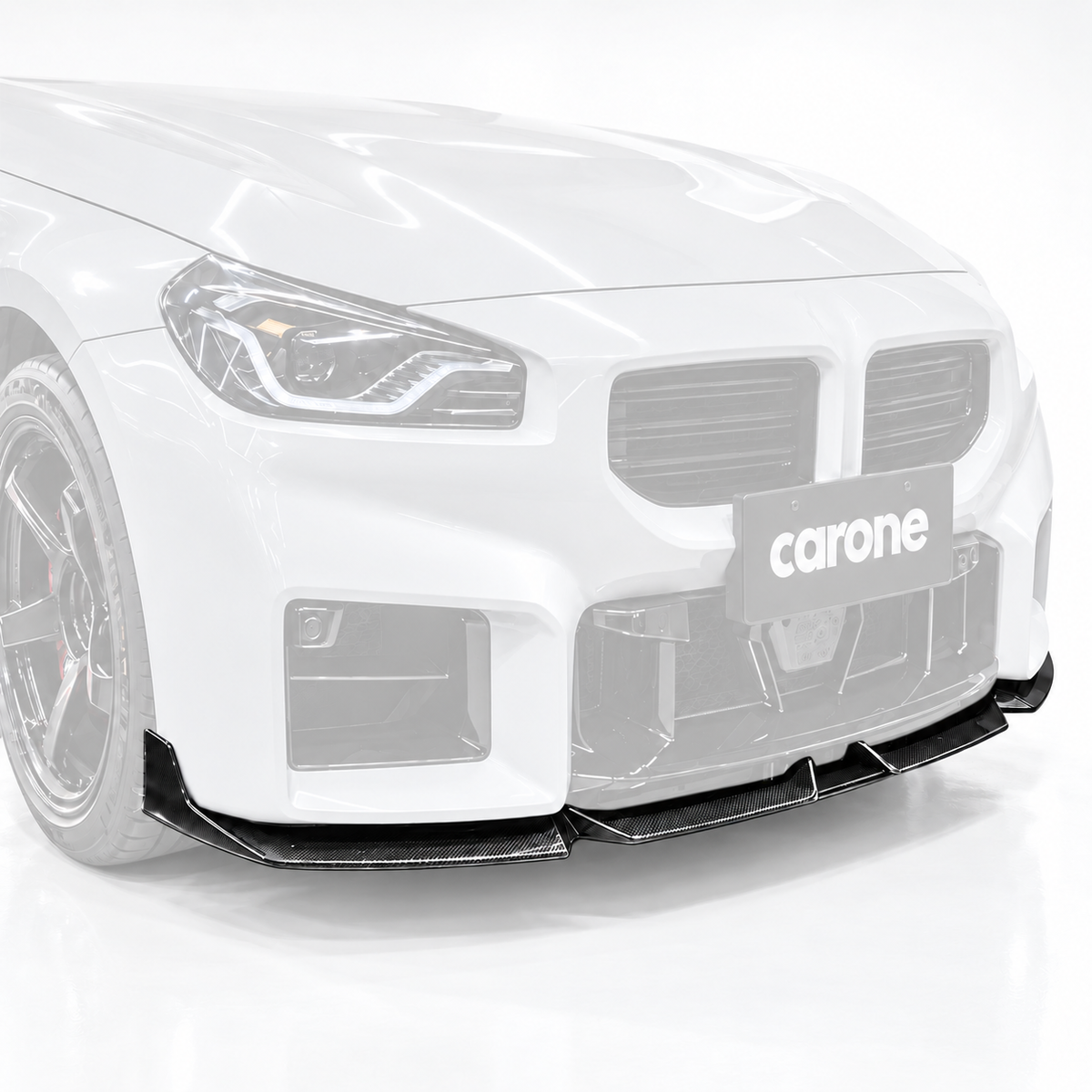 Divisor de labios de parachoques delantero estilo V-ST de fibra de carbono preimpregnado para BMW M2 G87 2023-26