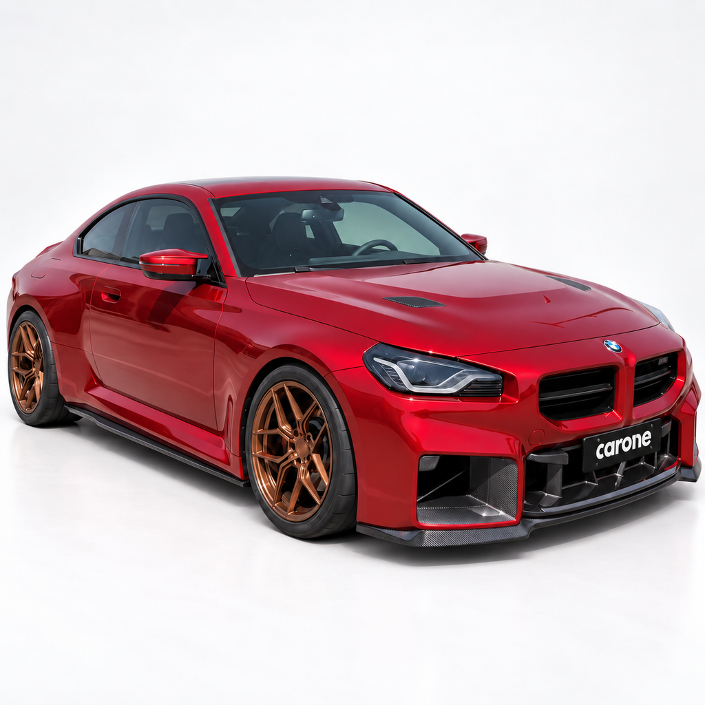 PARA BMW G87 M2 2023-26 FIBRA DE CARBONO REAL 1 PIEZA PARACHOQUES DELANTERO LABIO DIVISOR