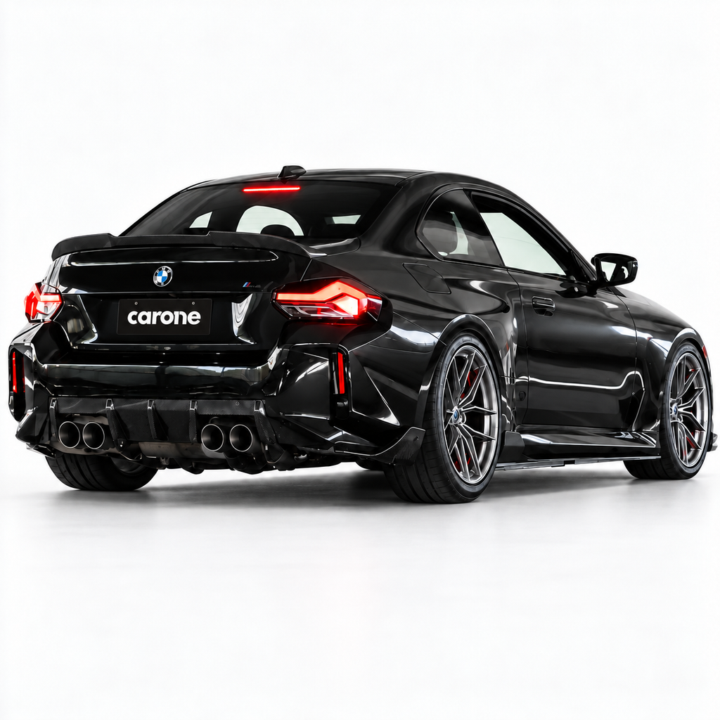 Extensión de espatas de parachoques trasero de fibra de carbono real para BMW M2 G87 2023-2026