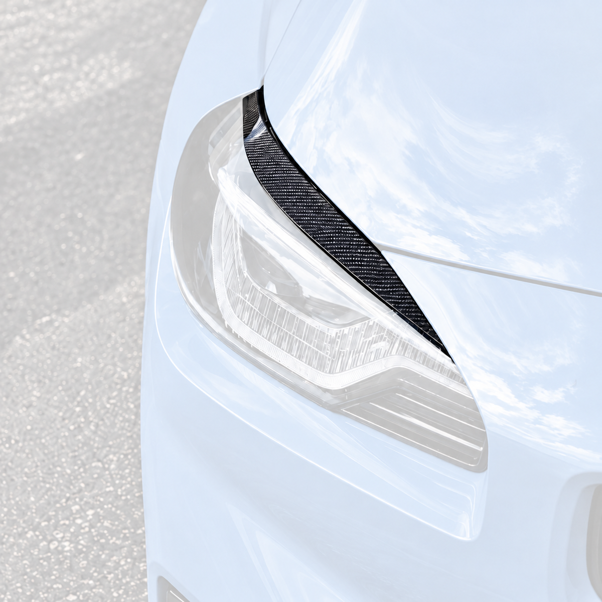 PARA BMW G87 M2 23-26 FIBRA DE CARBONO FARO PÁRPADO SUPERIOR CEJA RIBETE CUBIERTA