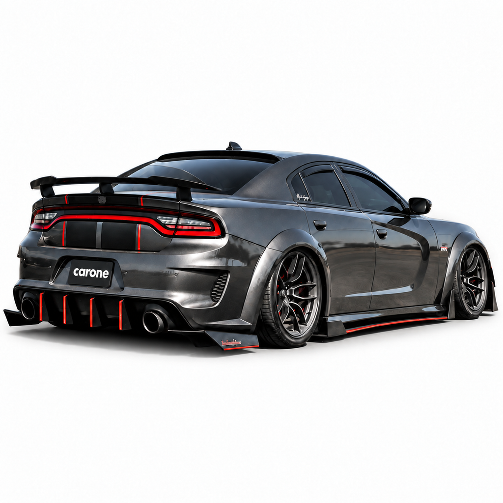 ALERÓN DE TECHO VENTANA TRASERA NEGRO BRILLANTE PARA DODGE CARGADOR SRT SCAT DUCKBILL 2011-23