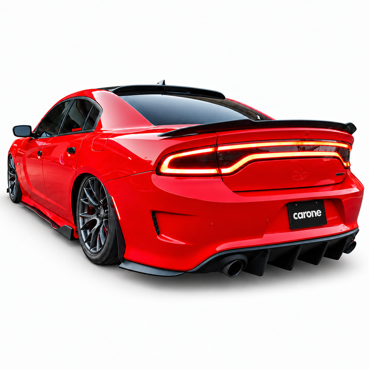 ALERÓN DE TECHO VENTANA TRASERA NEGRO BRILLANTE PARA DODGE CARGADOR SRT SCAT DUCKBILL 2011-23