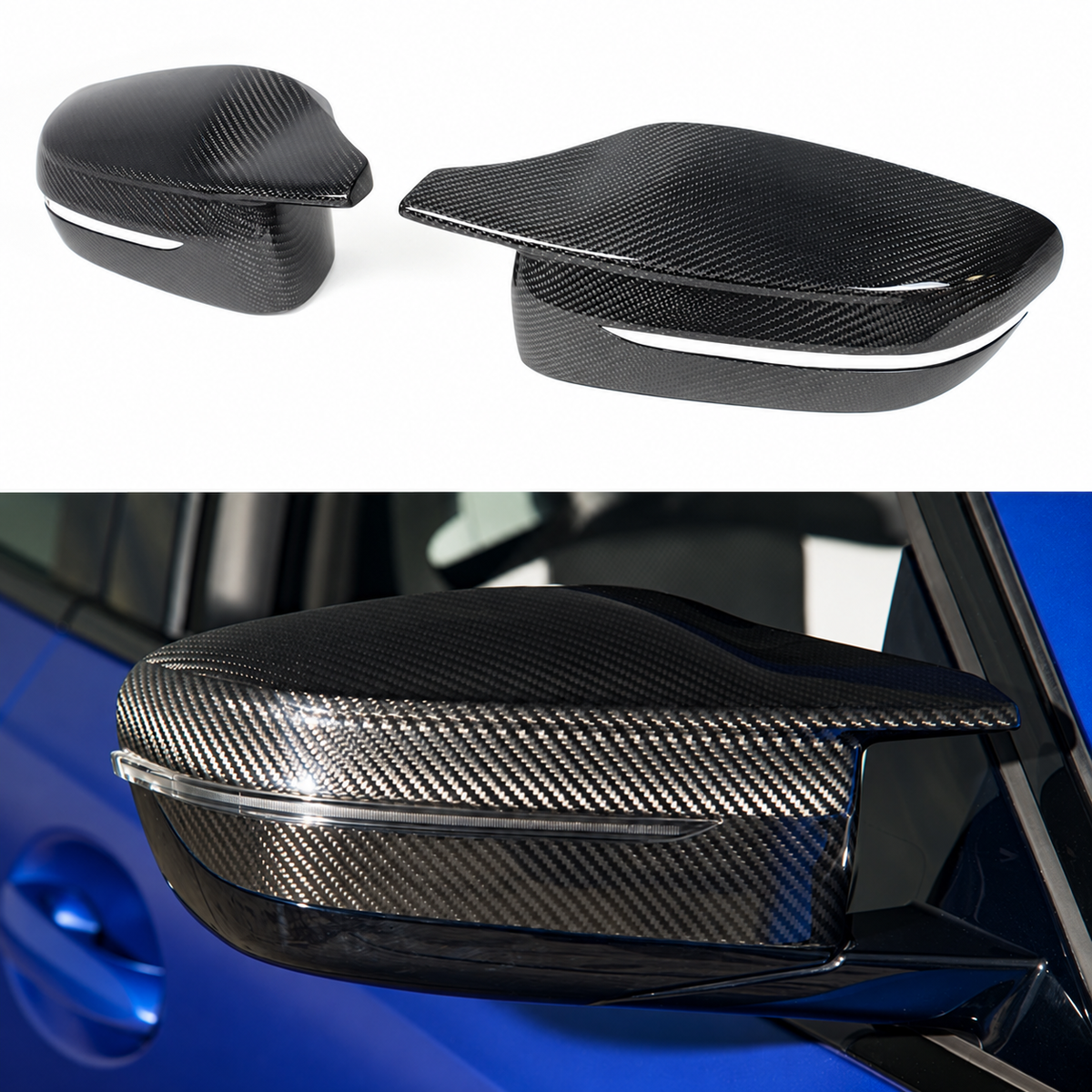 BMW G80 M3 G82 G83 M4 G87 M2 FIBRA DE CARBONO TAPA ESPEJO RETROVISOR LATERAL