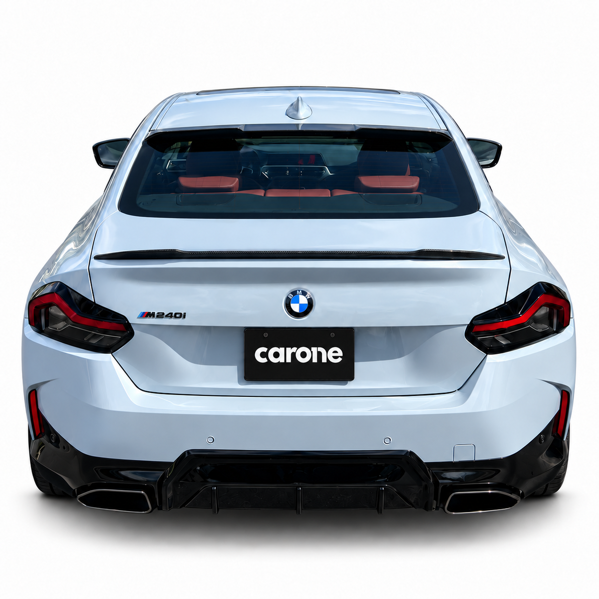 Alerón de techo ventana trasera de fibra de carbono estilo V para BMW G42 2 Series G87 M2 22-26