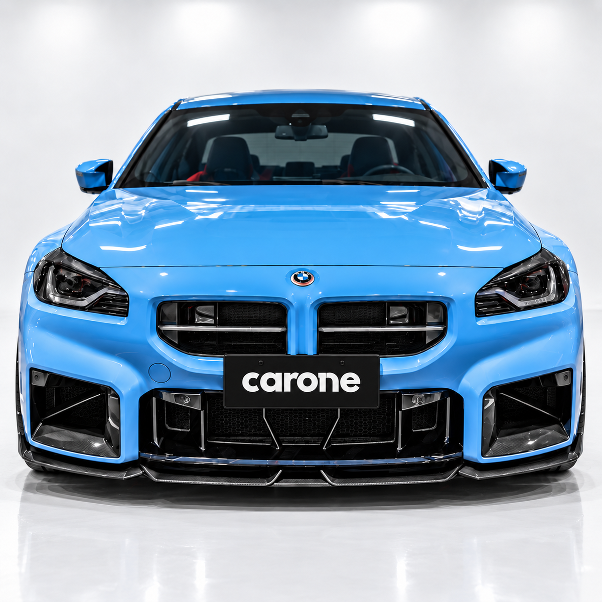 Divisor de labios de parachoques delantero estilo V-ST de fibra de carbono preimpregnado para BMW M2 G87 2023-26