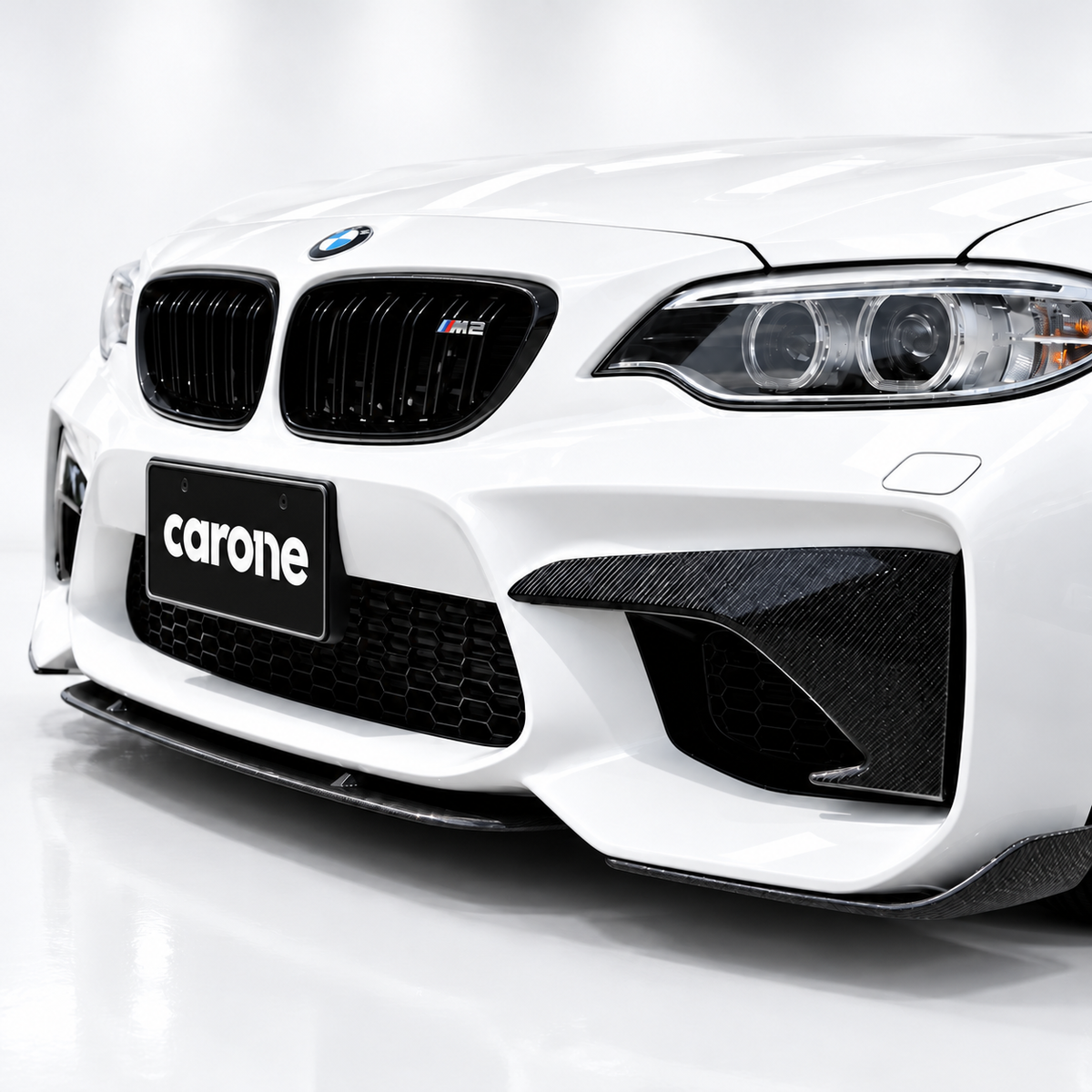 PARA BMW F87 M2 2016-2018 FIBRA DE CARBONO PARACHOQUES DELANTERO VENTILACIÓN AIRE COLMILLO CUBIERTAS TAPAS