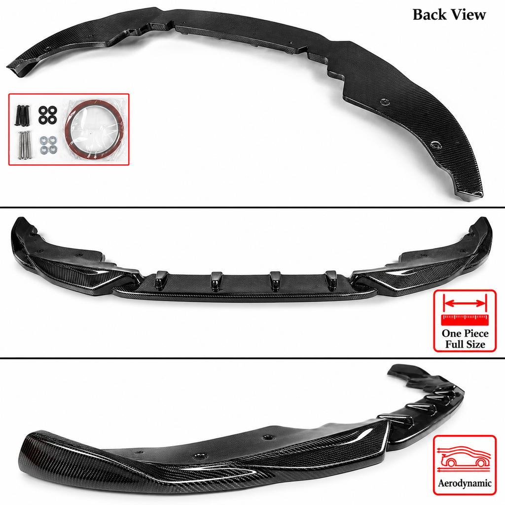 LABIO DE PARACHOQUES DELANTERO DE FIBRA DE CARBONO REAL ESTILO MAX PARA BMW G22 G23 430I M440I 2021-26