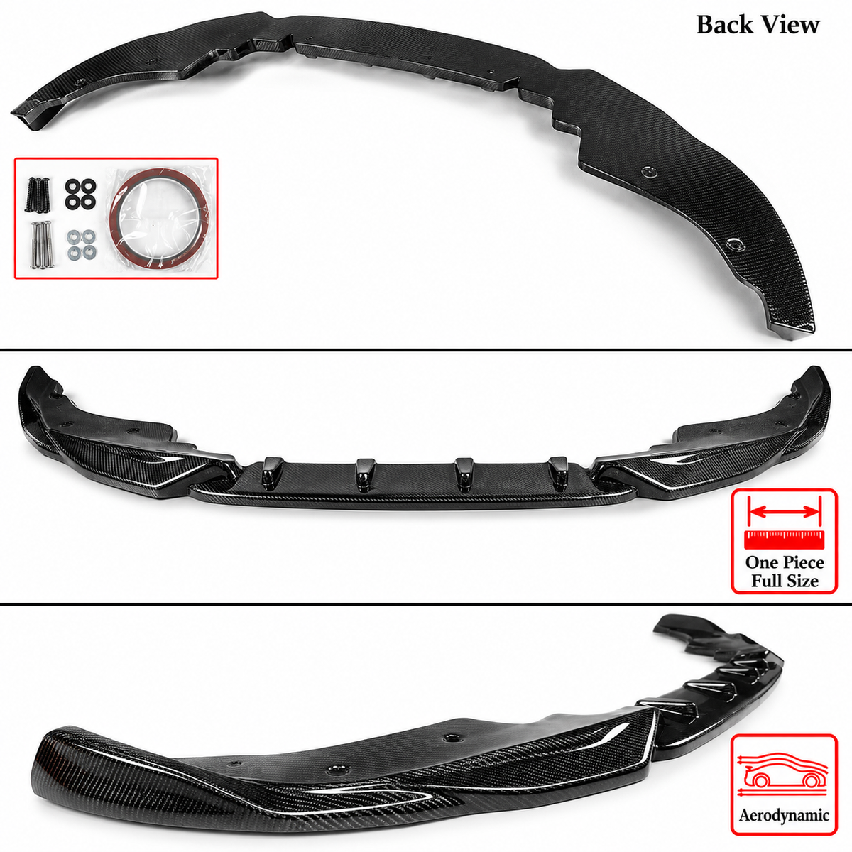 LABIO DE PARACHOQUES DELANTERO DE FIBRA DE CARBONO REAL ESTILO MAX PARA BMW G22 G23 430I M440I 2021-26
