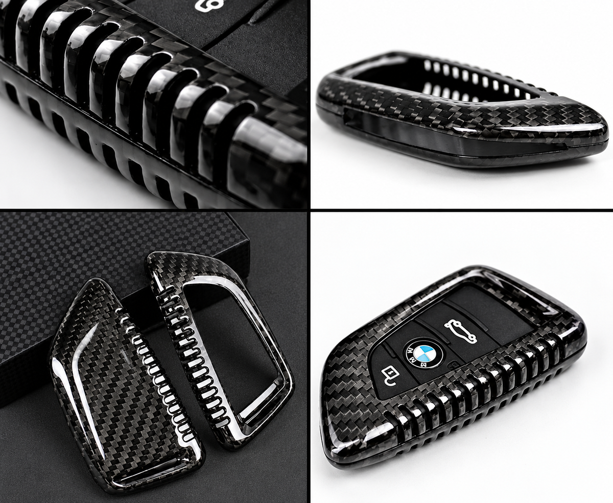Funda Carcasa Llavero Fibra Carbono Para BMW 2 3 4 5 7 8 Series M2 M3 M4 M5 Z4