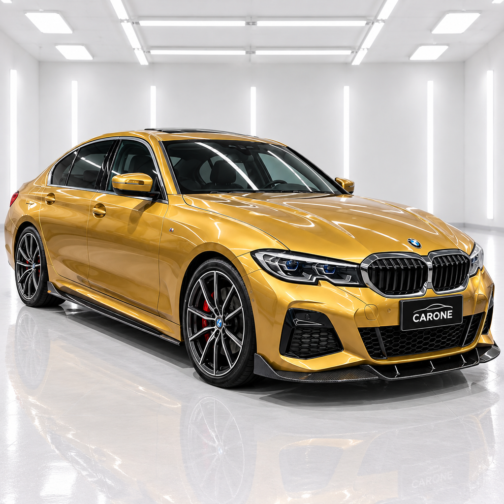LABIO DE PARACHOQUES DELANTERO DE FIBRA DE CARBONO REAL ESTILO TK SPORT 330I M 19-22 PARA BMW G20 M340I 330I M
