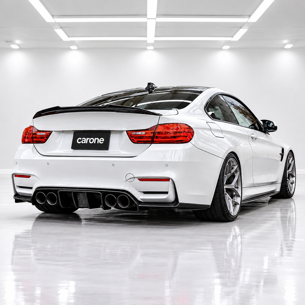 Kit difusor de parachoques trasero LED negro brillante estilo VS-T para BMW F80 M3 F82 M4 15-19