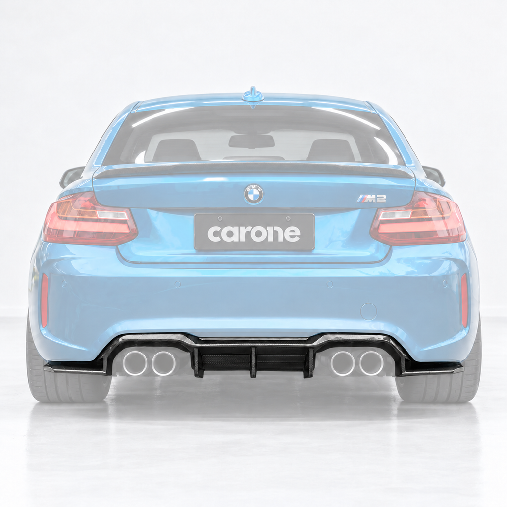 DIFUSOR PARACHOQUES TRASERO 3 PIEZAS FIBRA CARBONO BMW F87 M2 2017-2021