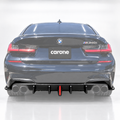 DIFUSOR TRASERO LED NEGRO BRILLANTE PARA BMW G20 330I M340I CTM 2019-22 + ESPATAS DE ESQUINA