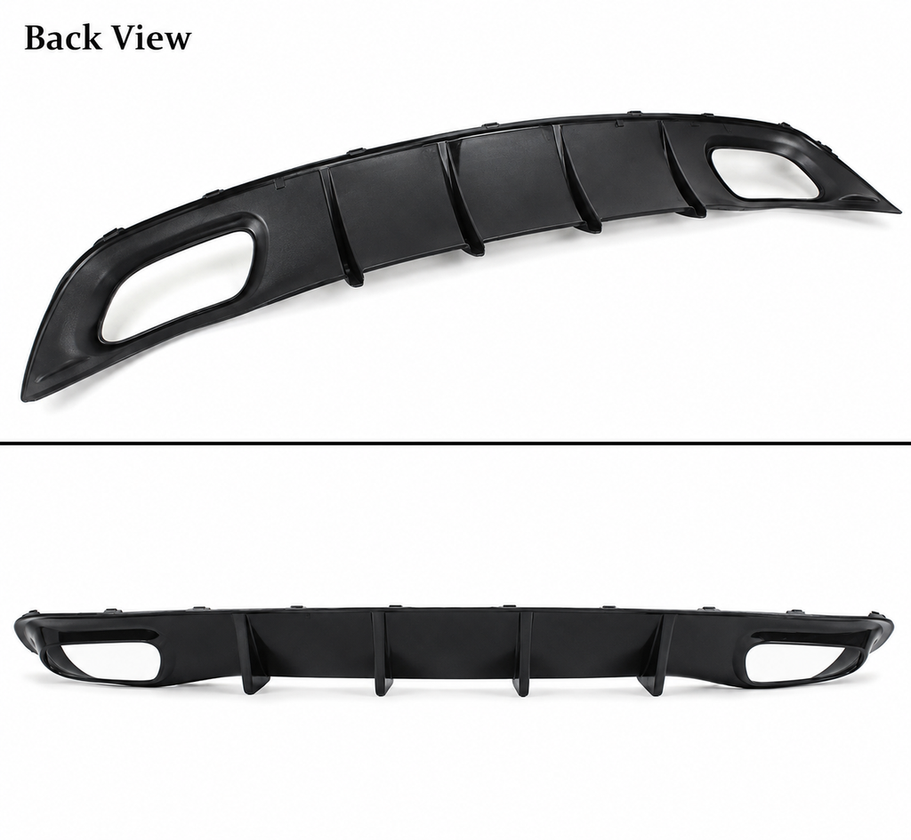 Difusor de parachoques trasero aleta de tiburón negro brillante para Dodge Charger SXT SE 2015-2023